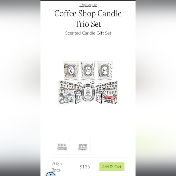 NIB. Diptyque Candle Set - Picture 3 of 3